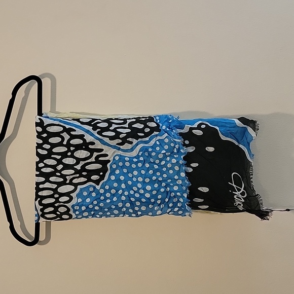 Diane Von Furstenberg Accessories - DVF scarf black yellow blue white purple